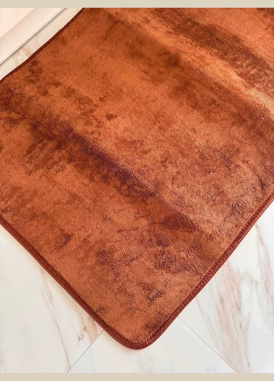 Ворсовый коврик экологически чистый 150х200 см Коричневый (П4К-norka-kover-003-02) No Brand (323161159)