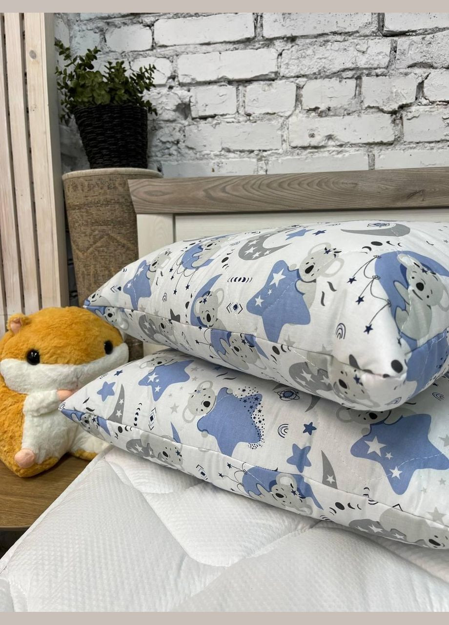 Одеяло для кроватки 105х140 с подушкой 40х60 Синий (П4К-am-kid-nabir-001-22) No Brand (323160828)