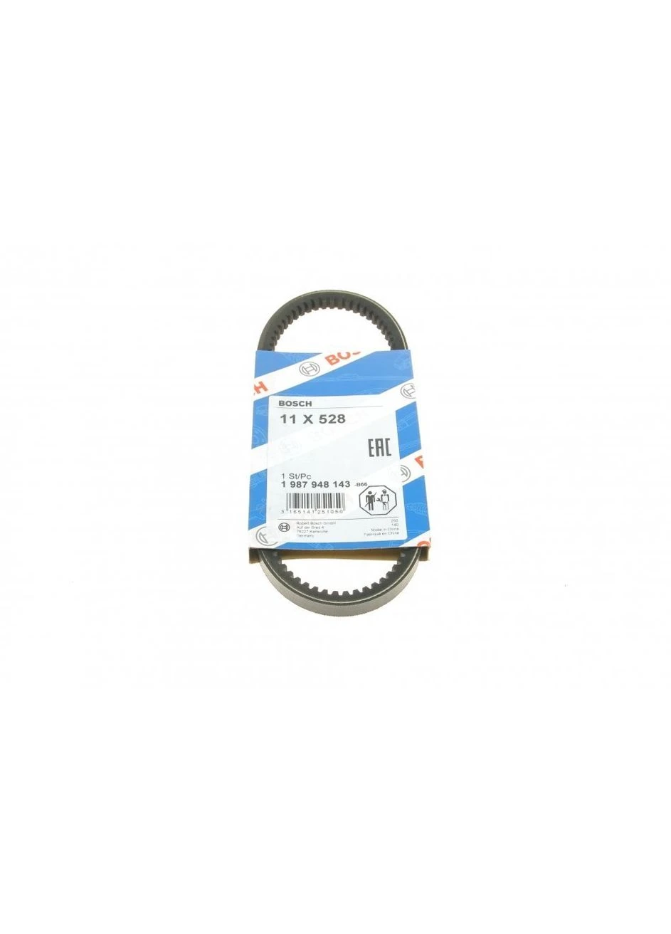 Ремень генератора Audi A4/A6/VW Passat 1.8T 96-00 (11x528) 1 987 948 143 RU63 Bosch (345786928)