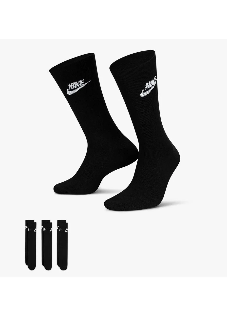 Чёрные носки u nk nsw everyday essential cr уни Nike (399459160)