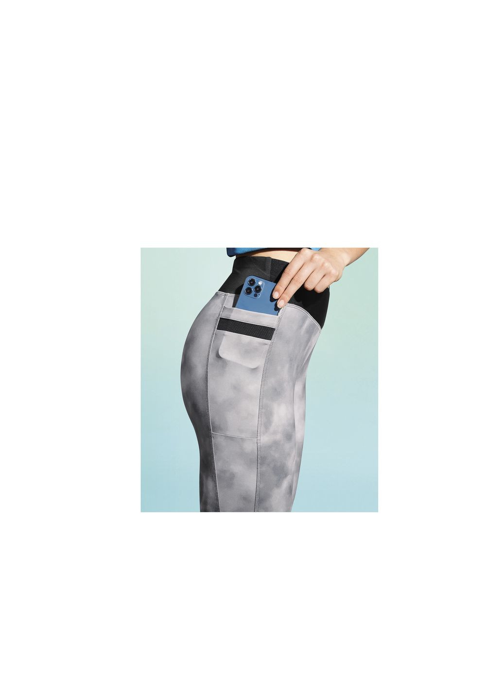 Спортивні легінси з кишенею для телефону для жінки LYCRA® 407029 сірий Crivit (270363263)