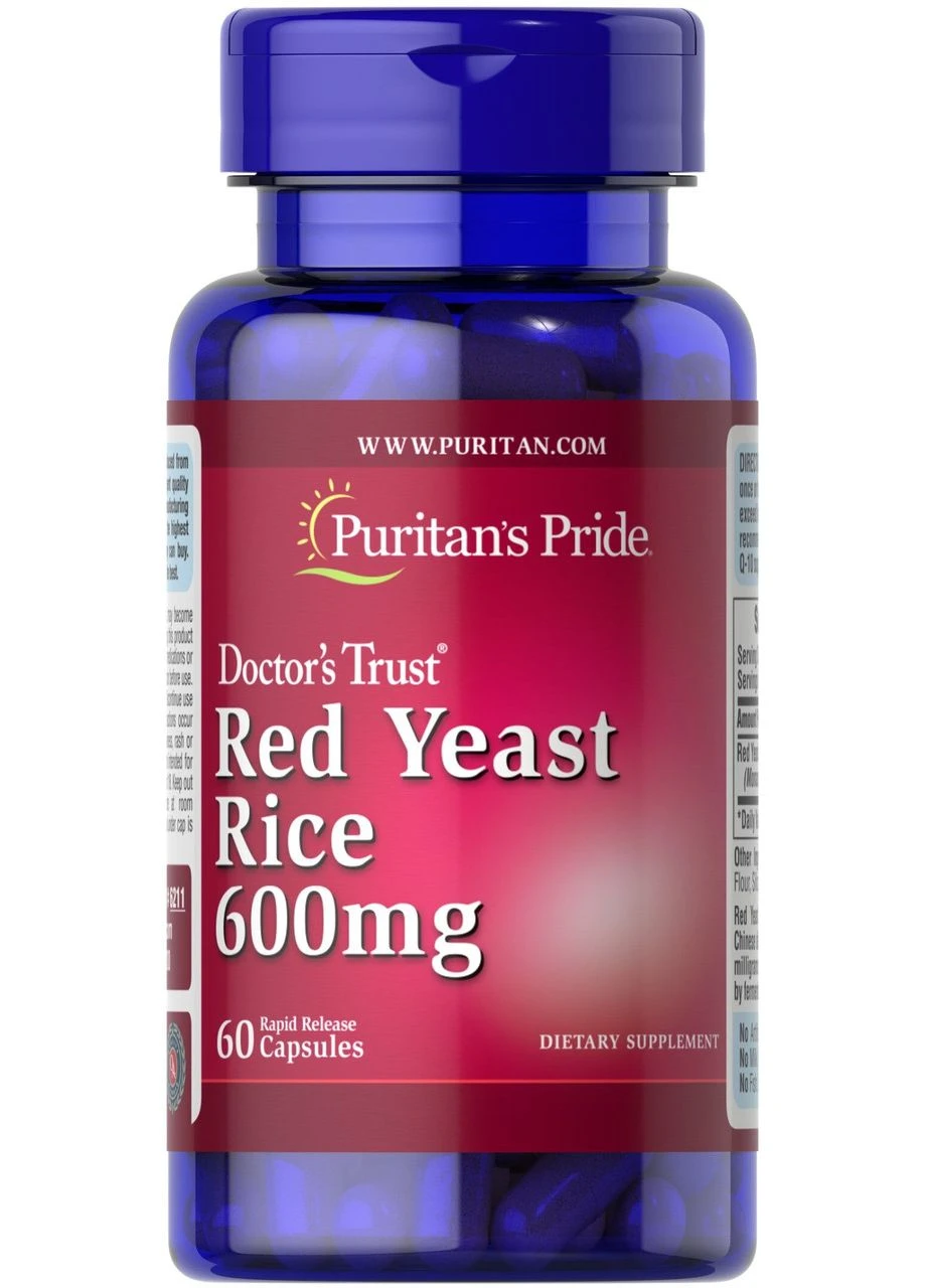 Червоний дріжджовий рис, Red Yeast Rice,, 600 мг, 60 капсул Puritans Pride (380977566)
