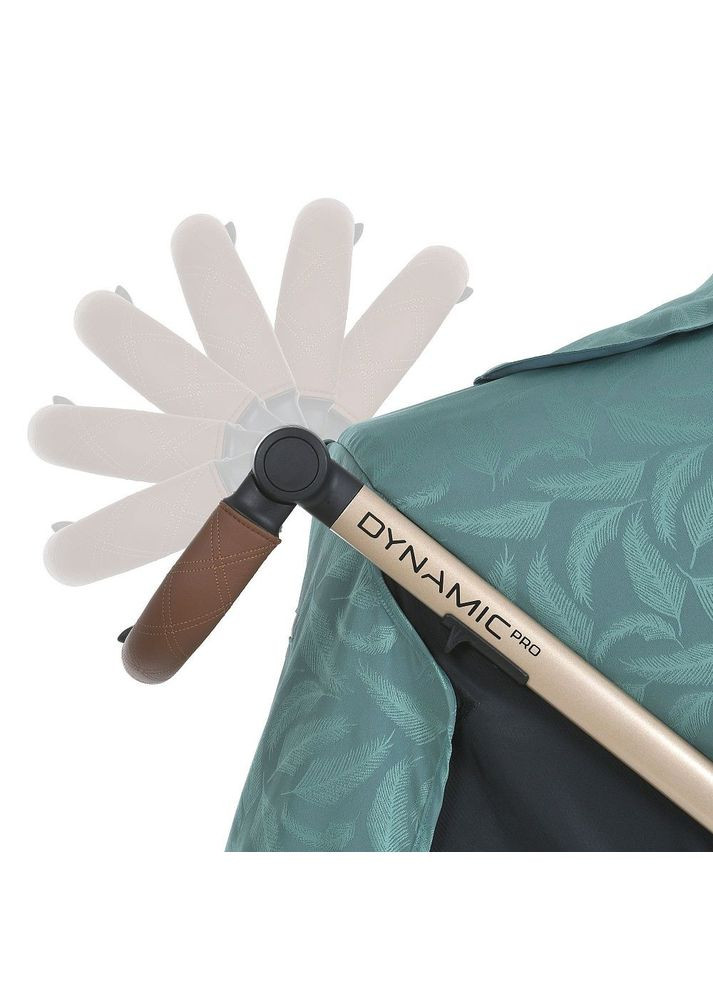 Коляска детская DYNAMIC PRO Special Mint прогулочная с чехлом дождевиком и москитной сеткой Мятная с перышками (ME 1053G-2) El Camino (334338195)