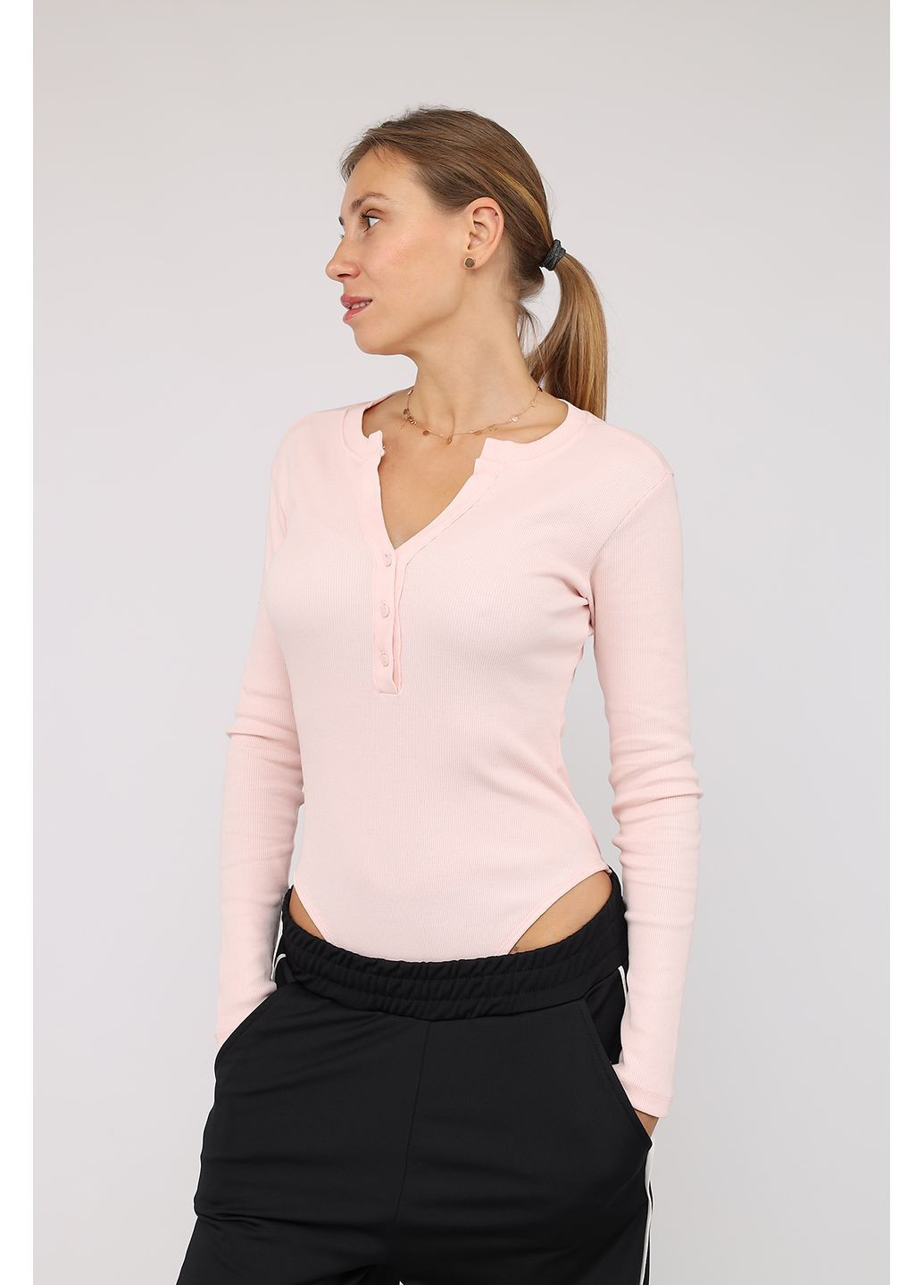 Боди женское цвет светло-розовый CB-00284472 Yuki (362413445)