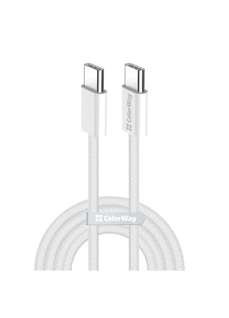Дата кабеля USB-C to USB-C 2.0m 3.0А grey (m496218) Colorway USB-C to USB-C 2.0m (braided cotton) (PD Fast Char (367065385)