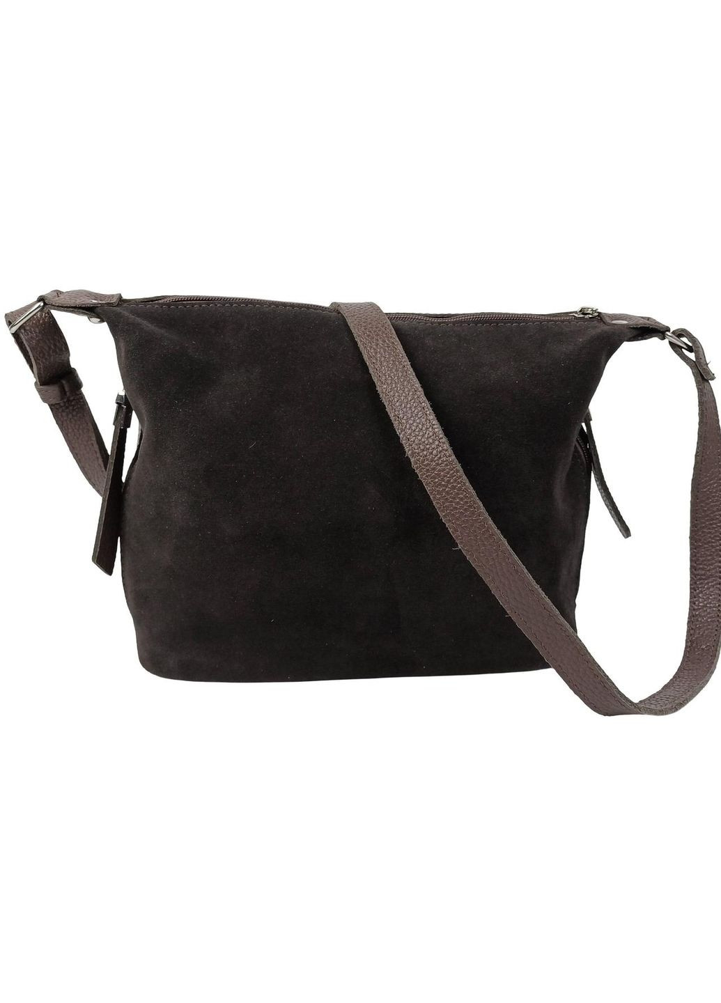 Жіноча сумка з натуральної шкіри та замші темно-коричнева (809.037.06) Borsacomoda (372861039)