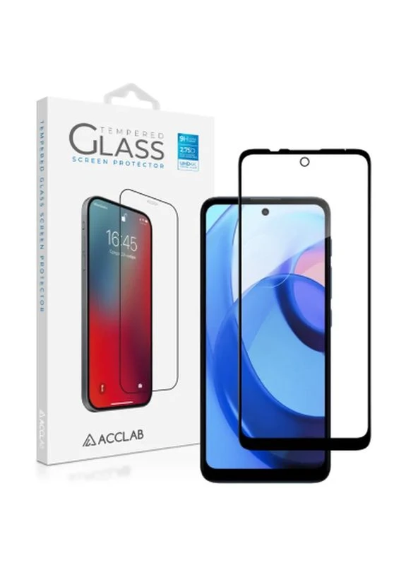 Защитное стекло Full Glue MOTO E30/E40 Black (1283126545788) ACCLAB (399287684)