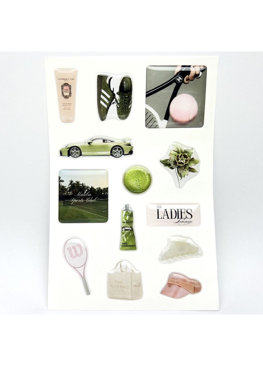 3D Объемные наклейки FRESH GREEN Набор 13шт Stiker Pack наклейки стикеры на телефон ноутбук смартфон iPhone Samsung Xiaomi Pixel Smart (369388089)