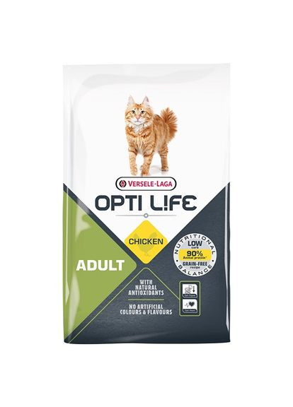 Сухой корм для кошек с курицей и лососем Opti Life Adult 1 кг (5410340413104) Versele-Laga (316560695)