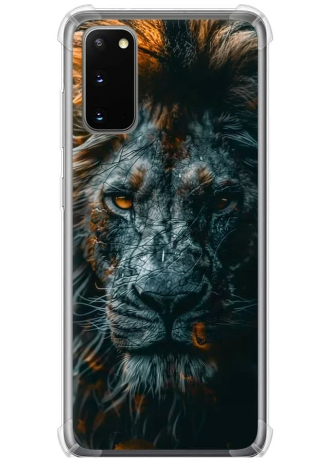 Силикон с усиленными углами чехол 'Лев в сумерках' для Endorphone Samsung Galaxy S20 (297662137)