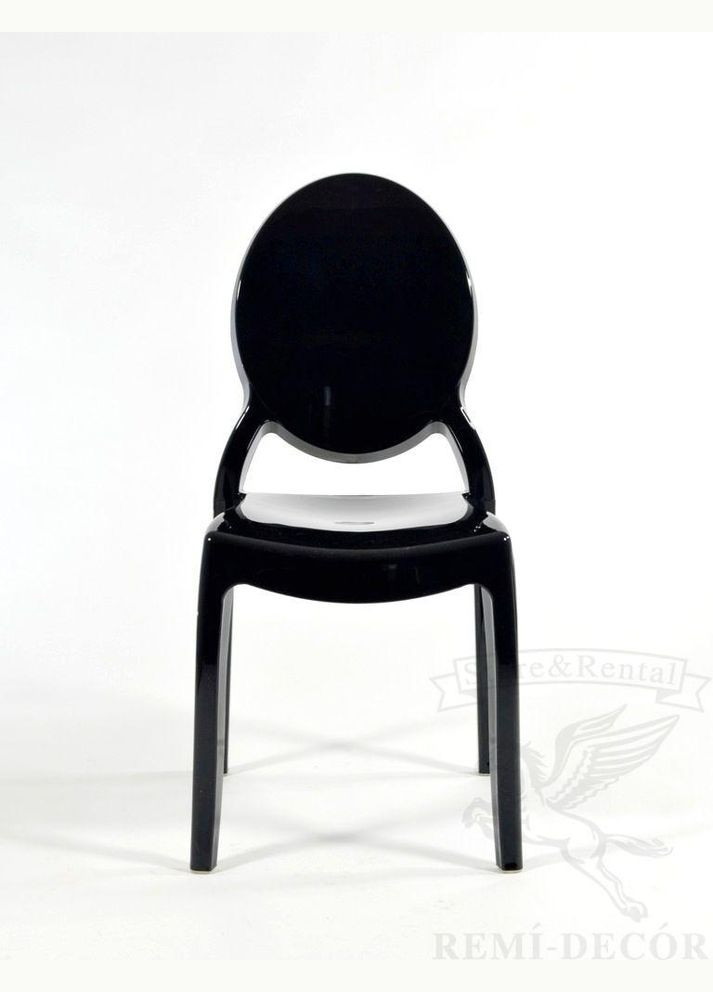 Стул Victoria Ghost Elizabets chairs черный полимерный для дома кафе REMY-DECOR (293152713)