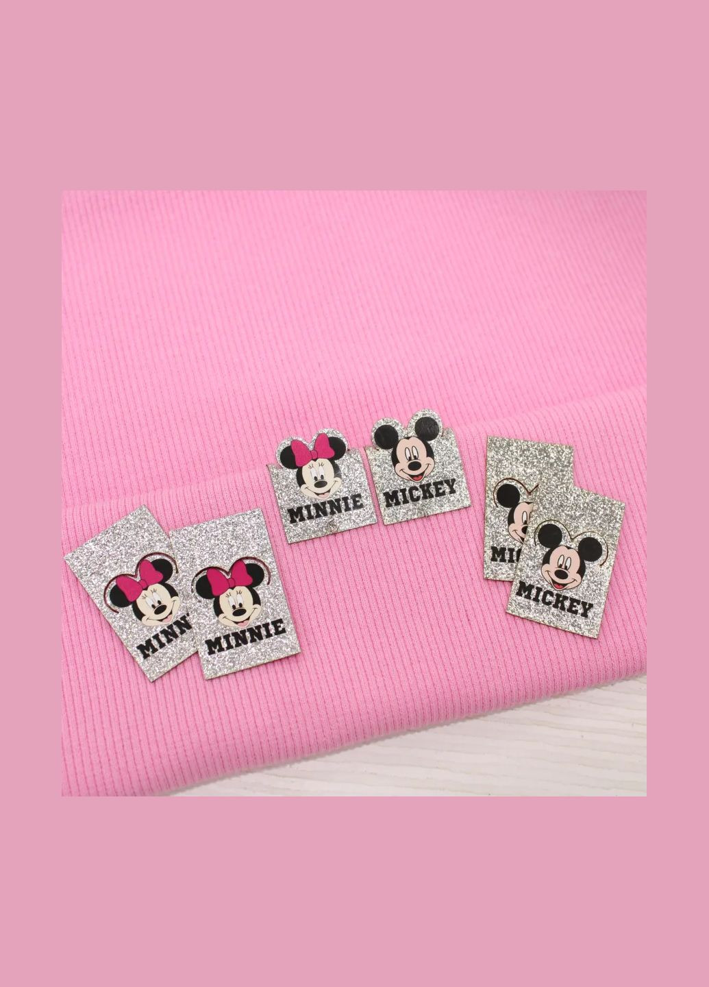 Нашивка из глитера "Mickey" серебряного цвета (3609) No Brand (335811704)