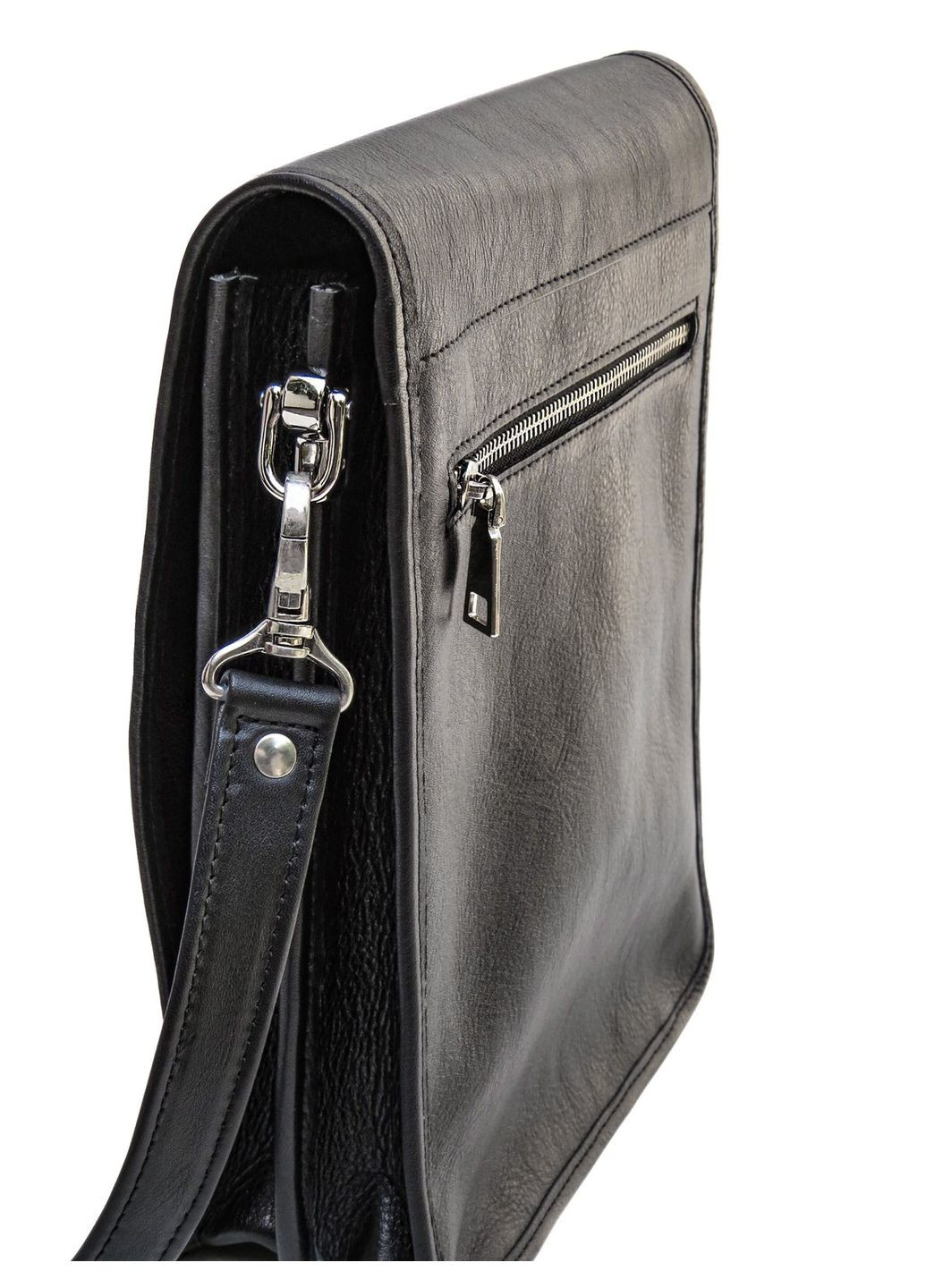 Чорна шкіряна сумка через плече з шкіряним підкладом N4227GA Newery (303830639)