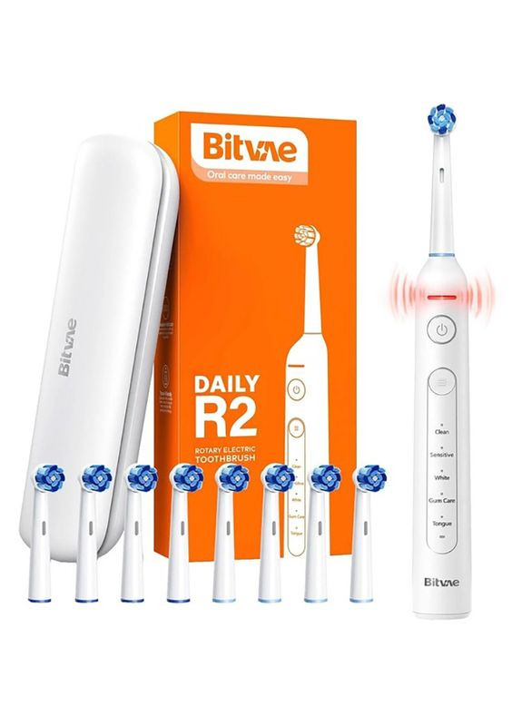 Электрическая зубная щетка R2 Rotating White (BVR2-w) Bitvae (366828351)