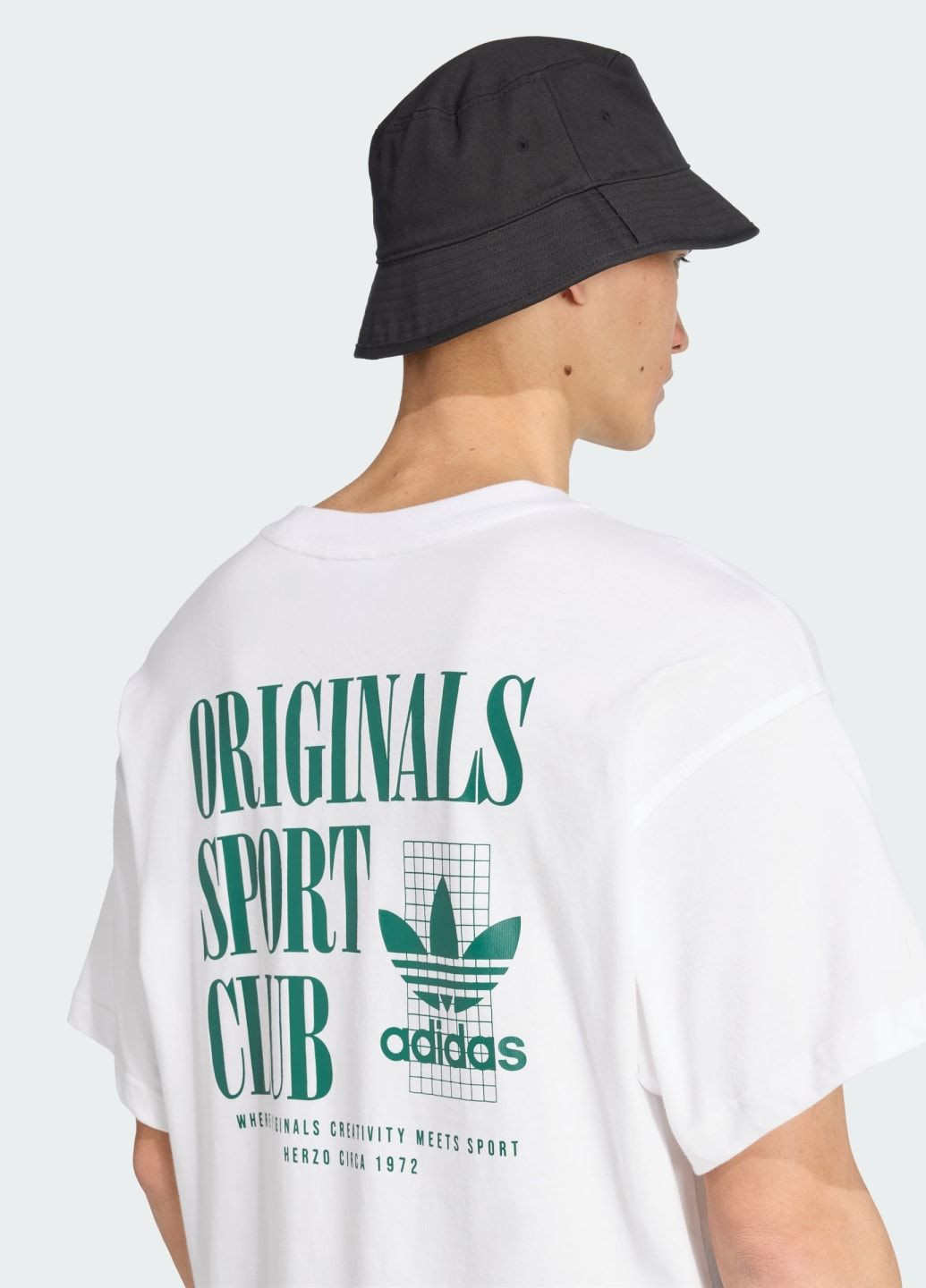 Біла футболка sport club gfx oversized adidas