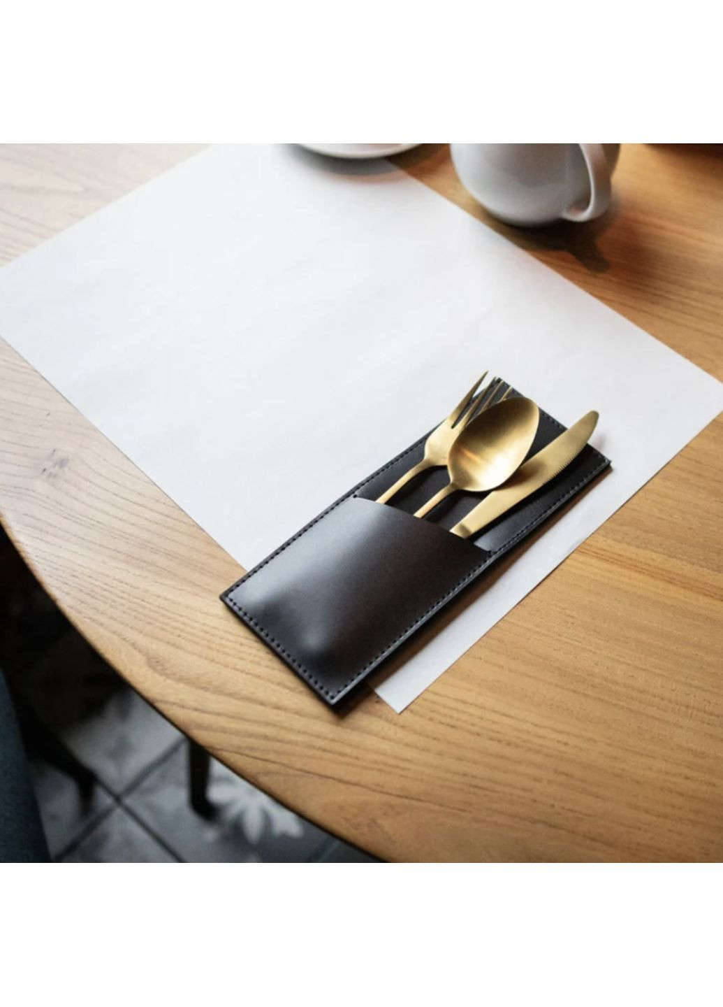 Чехол для столовых приборов, кожаный куверт-конверт для подачи приборов ( ) China (366874569)