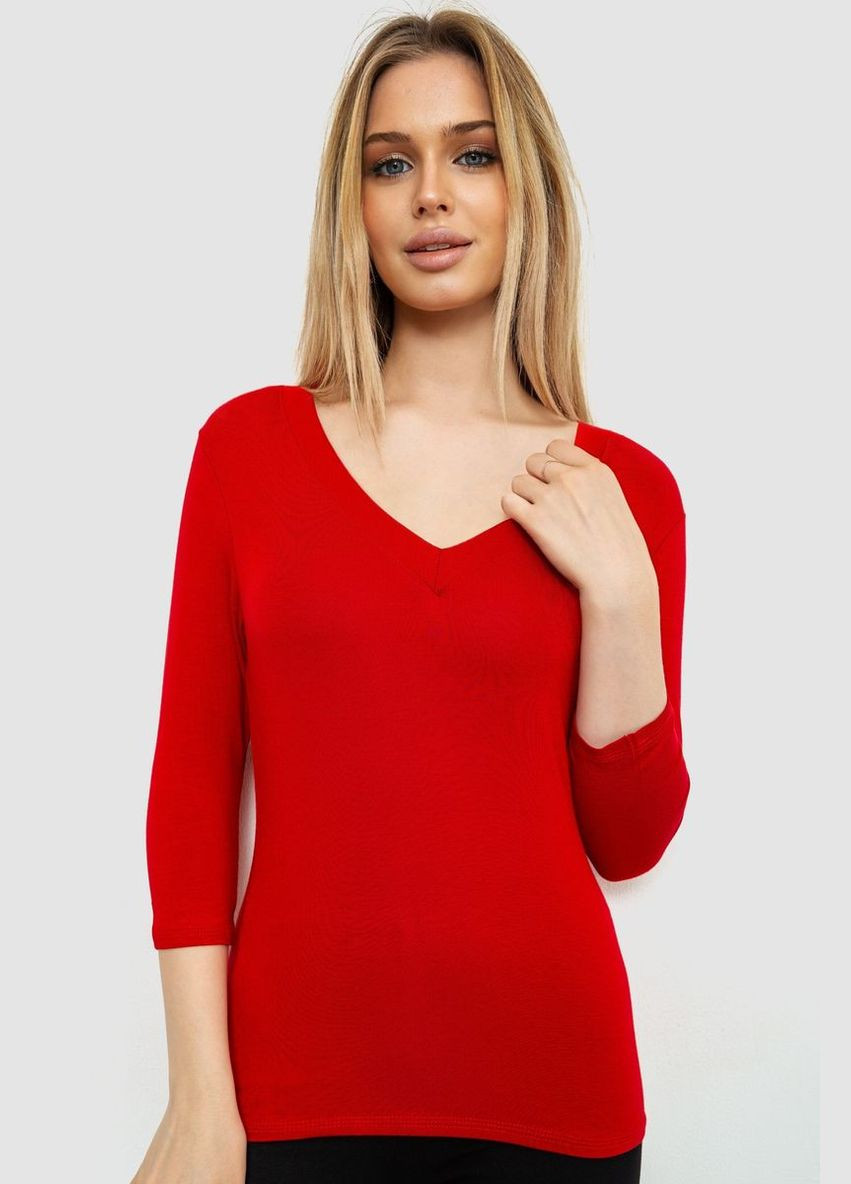 Червона футболка жіноча з подовженим рукавом Ager 186R312