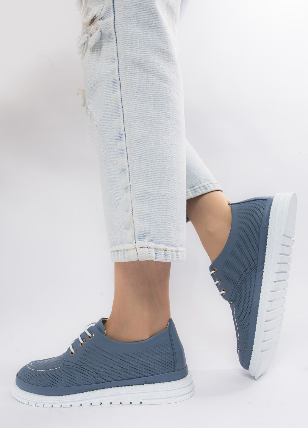 Синие демисезонные кроссовки женские Fashion