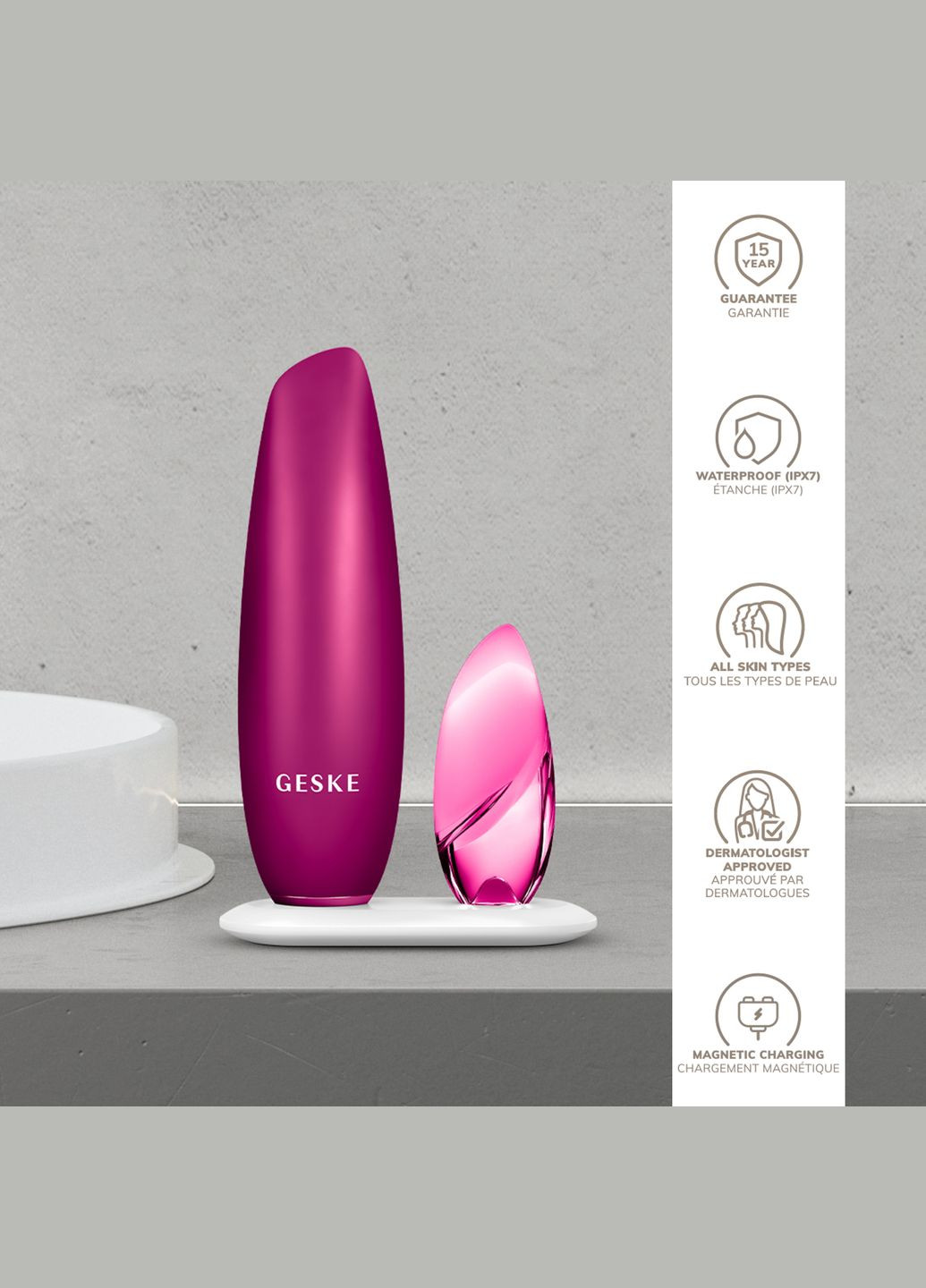 Бесконтактная магнитная пилинг-маска Touchless Magnetic Peeling Mask 5в1 magenta GESKE (341526022)