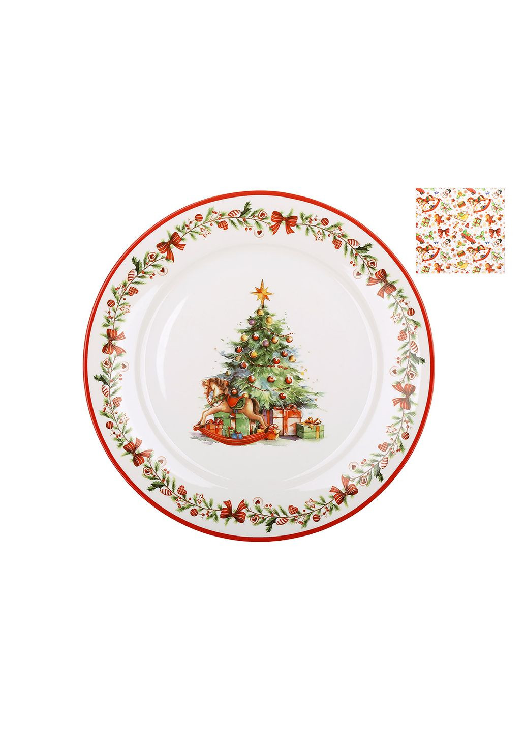 Тарелка фарфоровая «Рождественская елка» 26.5см No Brand (339042498)