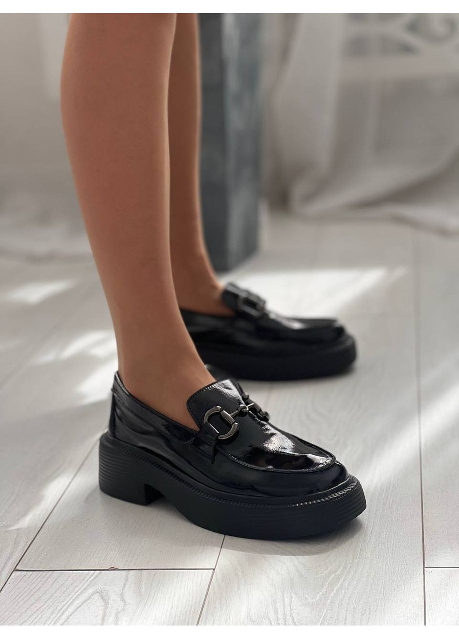 Україна Шкіряні лофери чорний з натуральна шкіра, україна — (353492325)