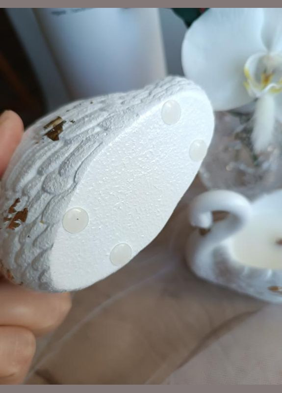 Ароматическая свеча лебедь в гипсовом кашпо ручной работы Hand Made (316655337)