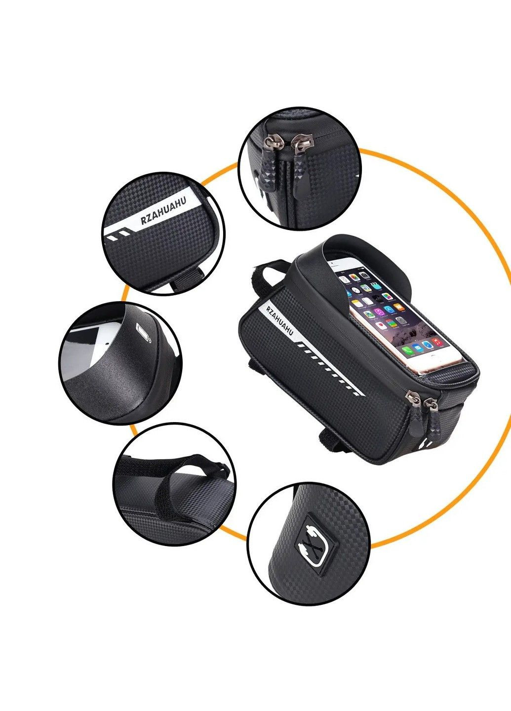 Велосумка Rzahualu на раму, черный Forza (361075584)