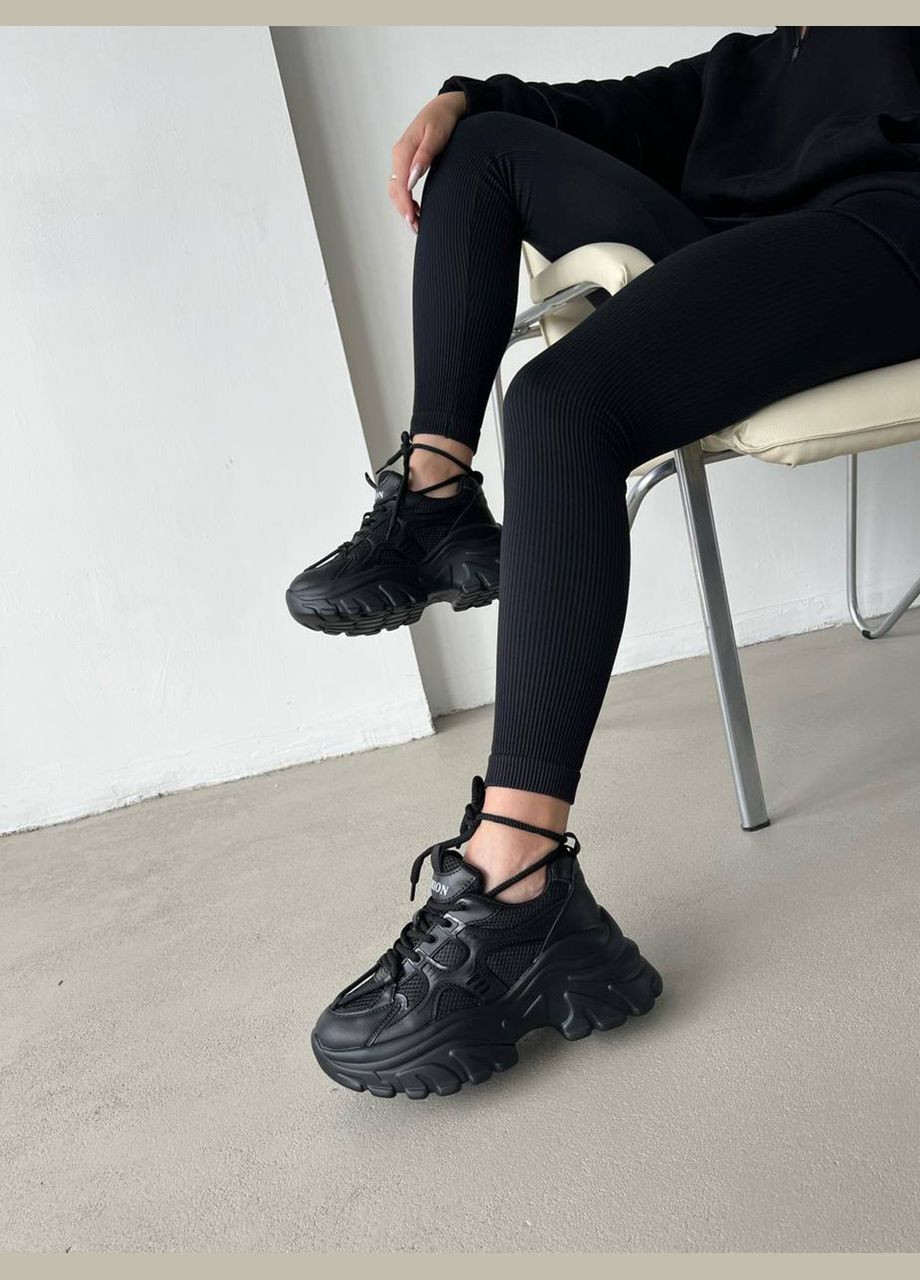 Чорні жіночі кросівки комбінований No Brand