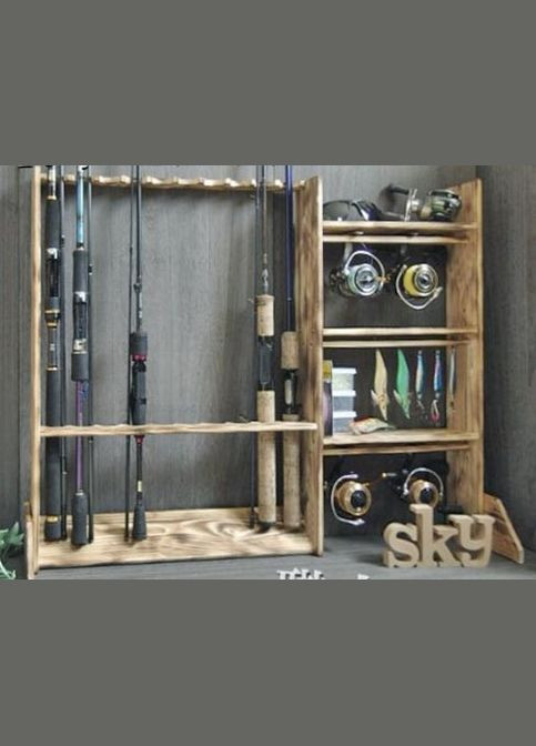 Органайзер для вудок з дерева Бурлин 10 бенгала (РИБ-105027) No Brand (328912144)