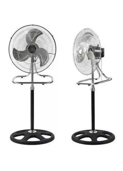Вентилятор 3 в1 Wimpex 1807 Чорно - Сріблястий підлоговий настільний настінний охолоджувач з 3 швидкостями Hengda (363832889)