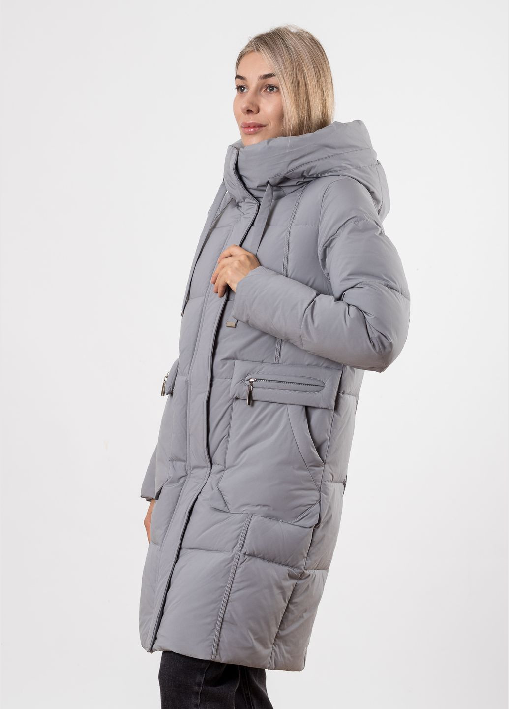Серый зимний Пуховик Peercat
