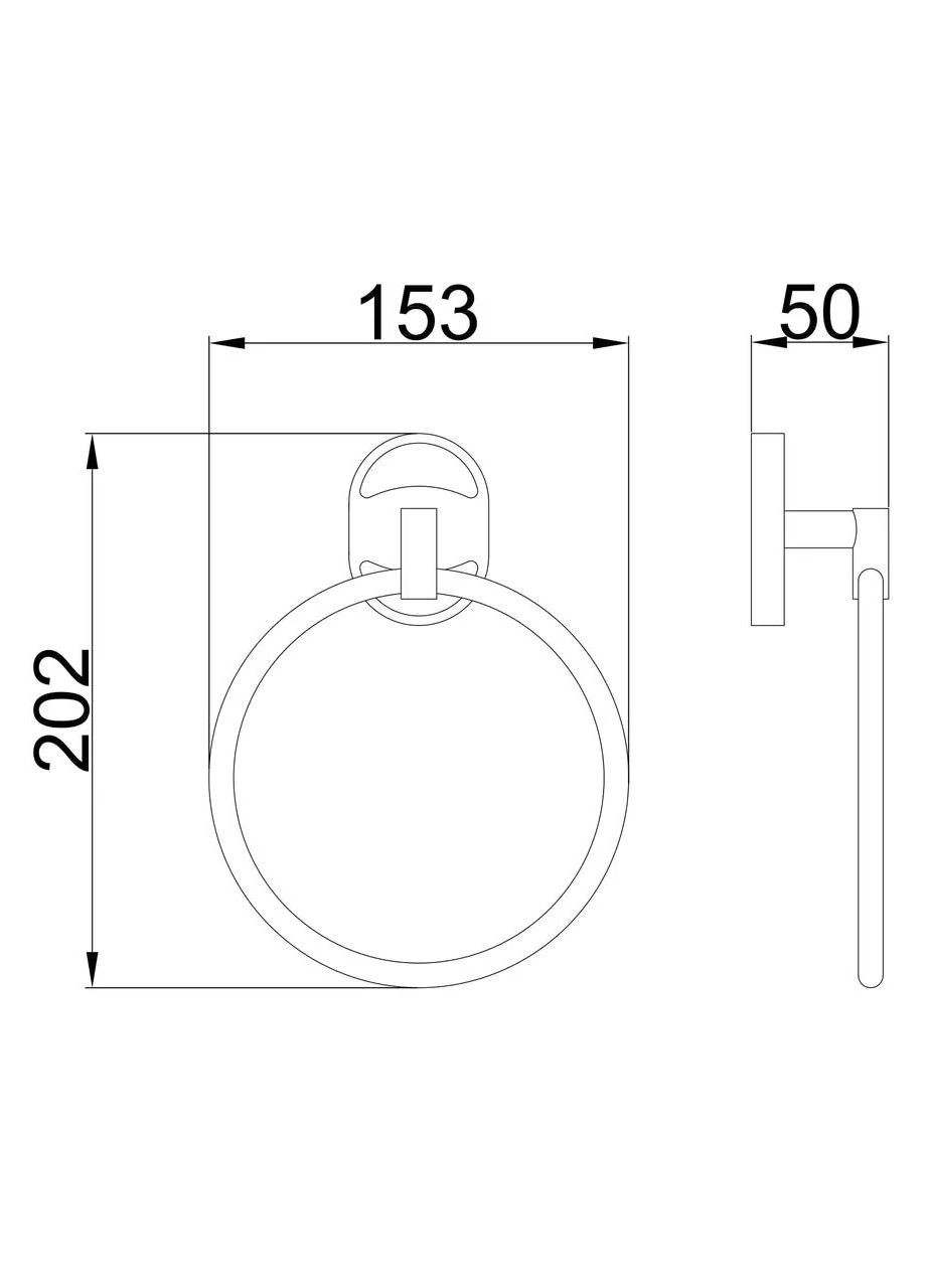 Кольцо для полотенец F1904, хром Frap (371881822)
