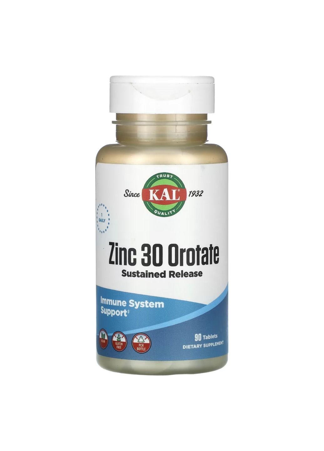 Комплекс минералов Zinc 30 Orotate Sustained Release - 90 tabs KAL (304025791)