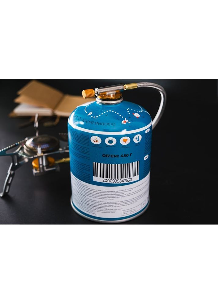 Газовый баллон резьбовой бутановый, 450гр Quest (353502511)