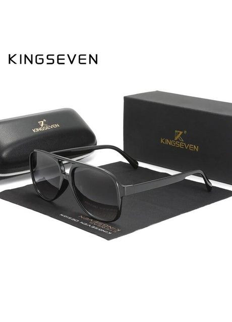 Поляризационные градиентные солнцезащитные очки для мужчин и женщин N7129 Gradient Gray KINGSEVEN (303401558)