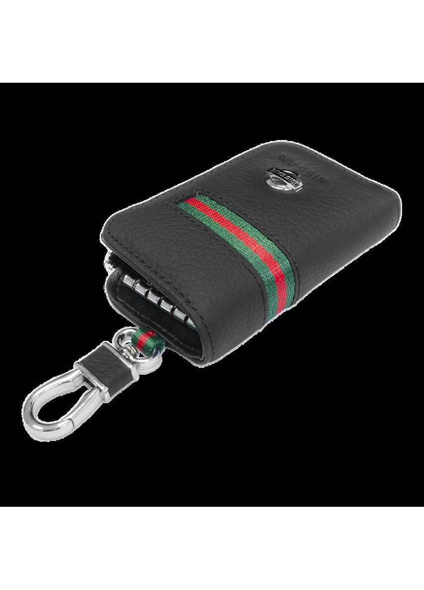 Ключница, кожаная автоключница с логотипом НСАН (многофункциональная черная 09012) Nissan (360949299)