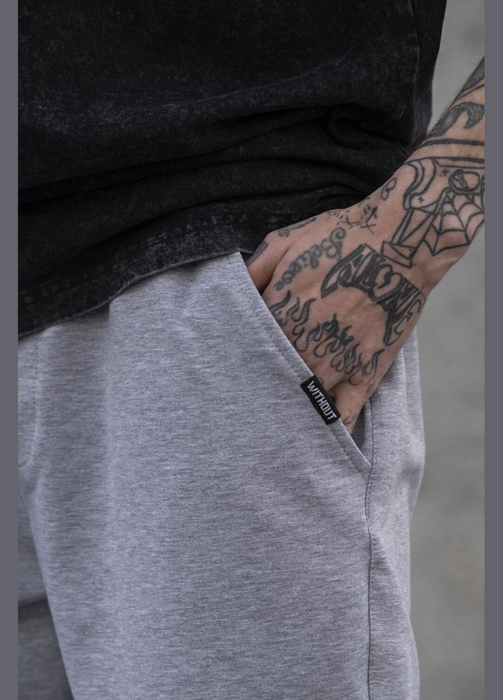 Чоловічі Трикотажні Шорти Basic Melange Without (337115861)