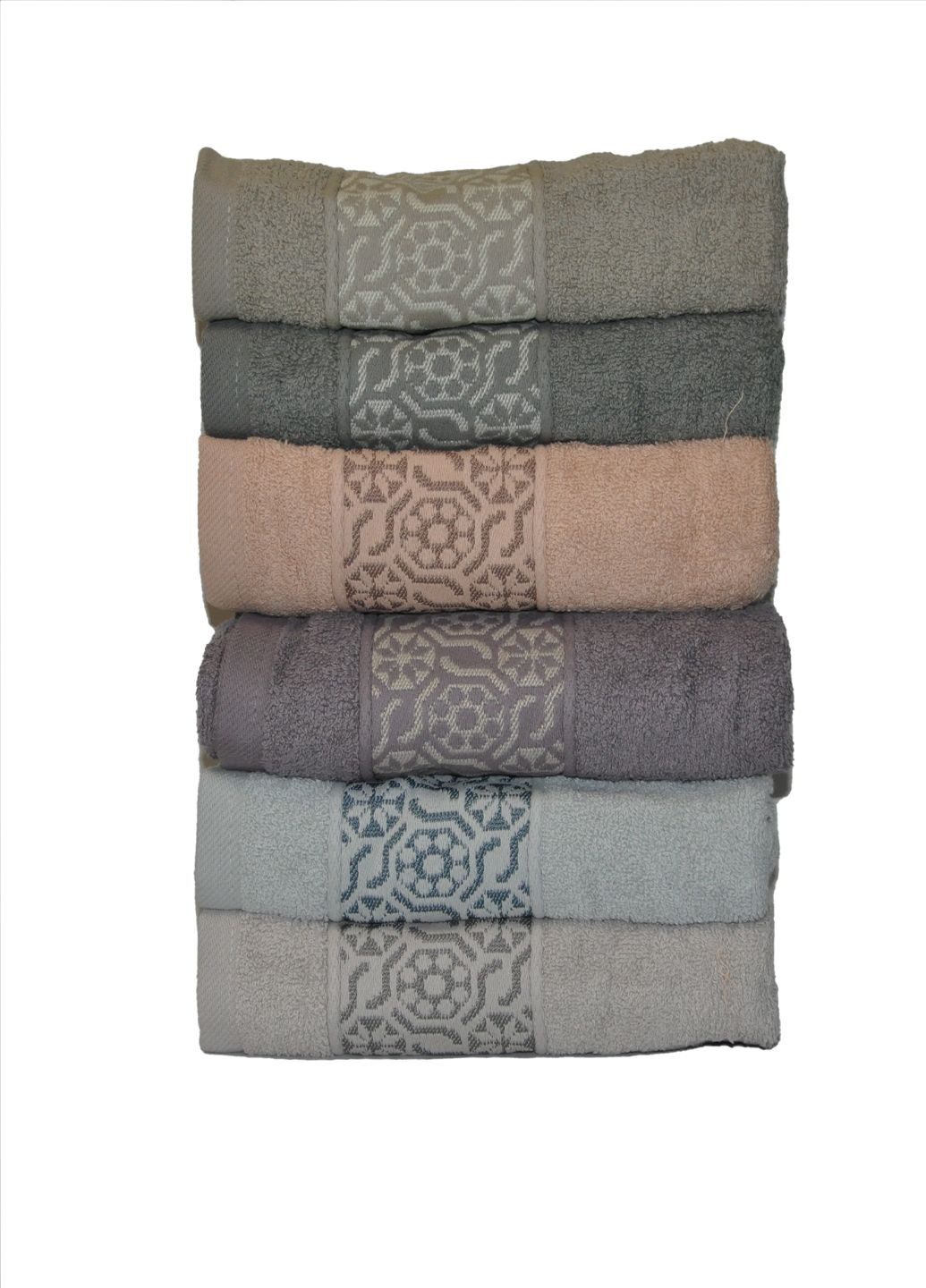 Комплект рушників (6 штук) PURRY комбінований