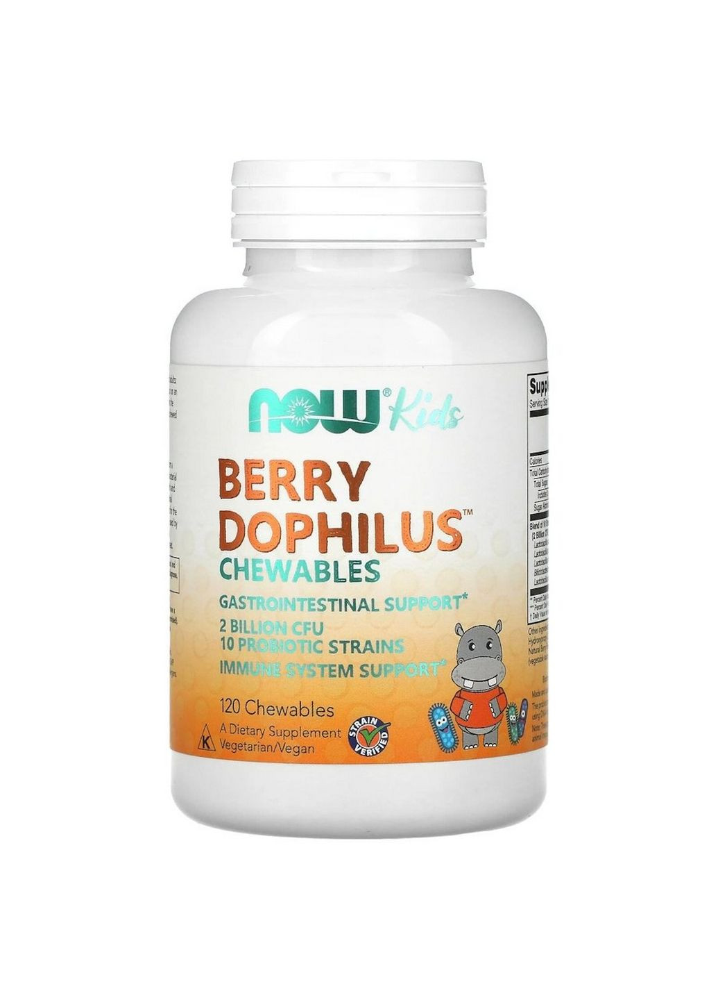 Пробіотики та пребіотики BerryDophilus 2 Billion, 120 жувальних таблеток Ягоди Now (293341550)