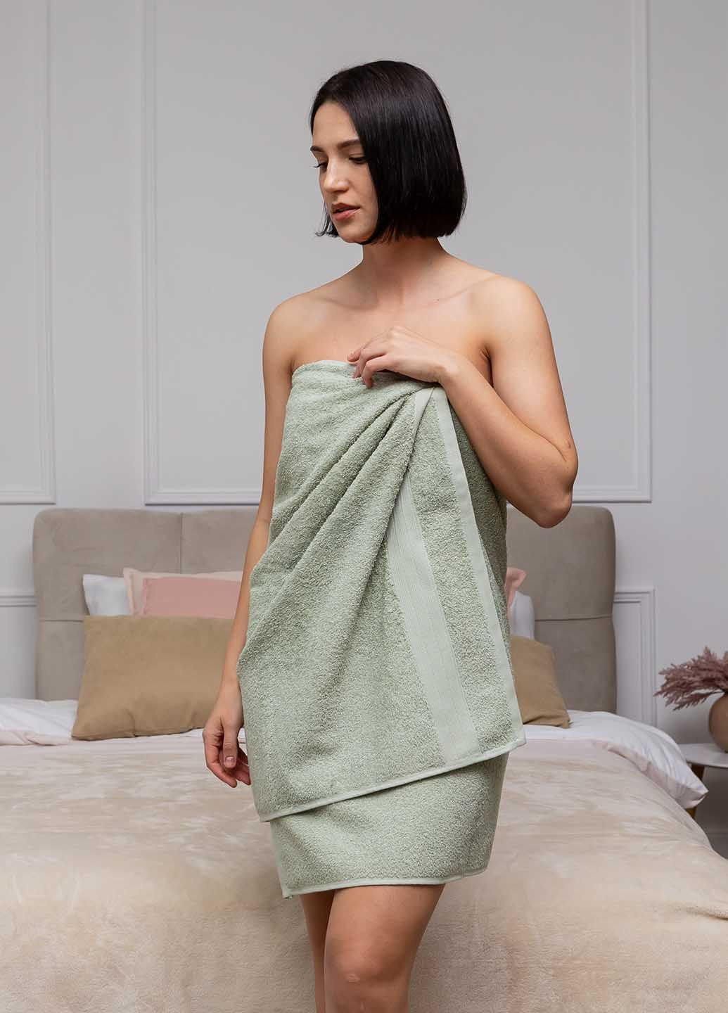 Полотенце банное махровое 140х70 см Homedec однотонный мятный