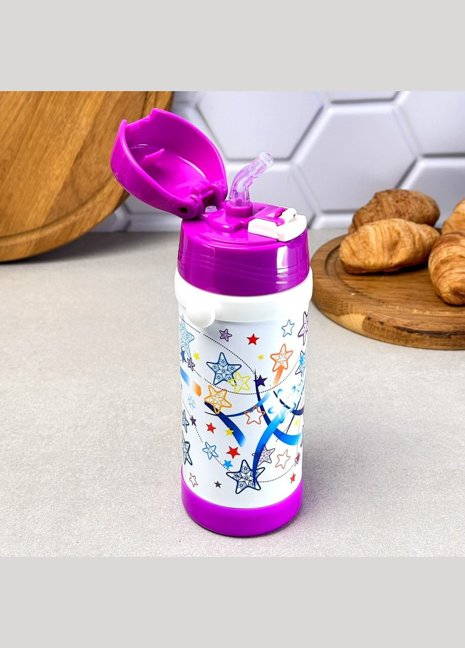 Детский термос с трубочкой 320 мл Звёздочки 1776L A-Plus (321122319)