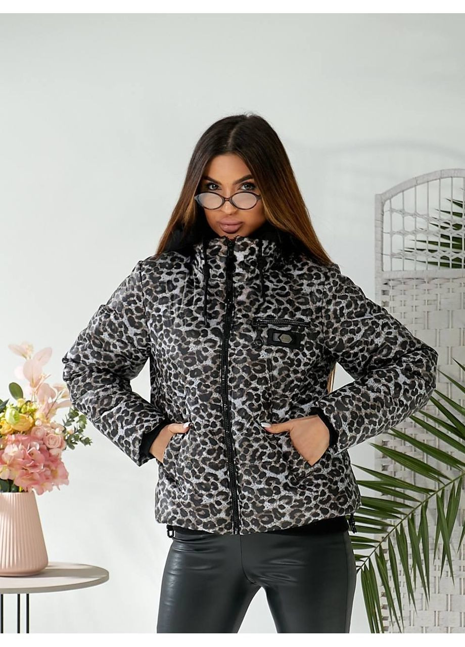 Сіра жіноча куртка плащівка з ребаною No Brand Р1558-2039/1