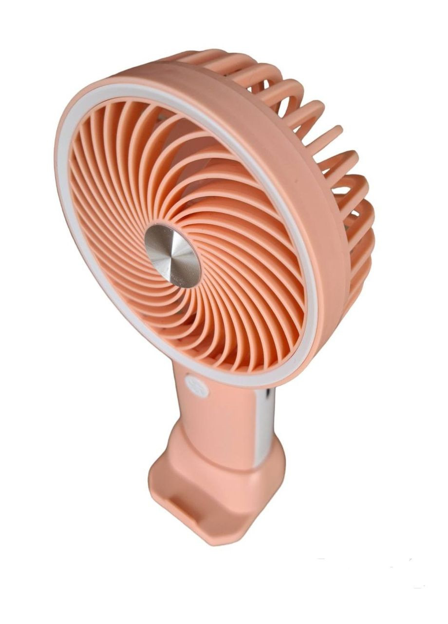 Портативний ручний потужний акумуляторний міні вентилятор Fan HX із USB зарядкою Рожевий Led (299768664)