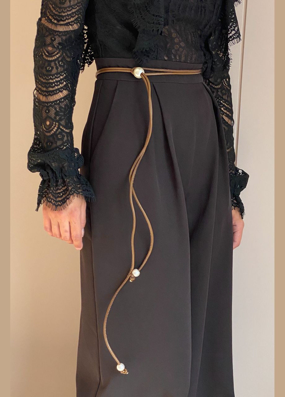 Пояс шнур з еко-шкіри з перлами CHICLY (338255484)