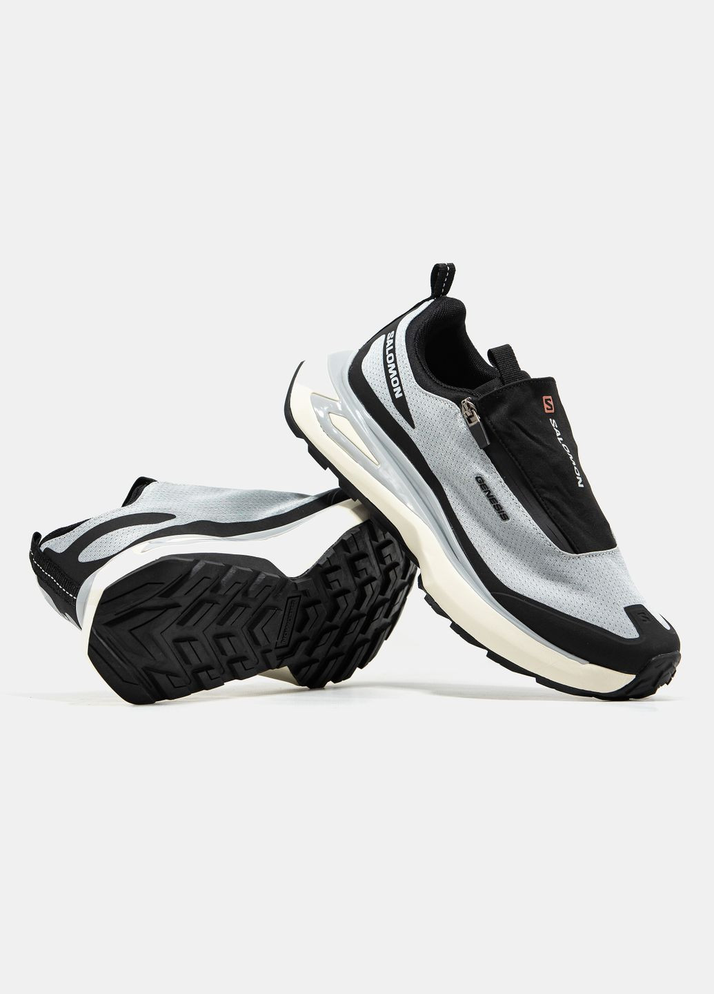 Серые демисезонные кроссовки мужские salomon odyssey grey black | саломон одиссей серые No Brand