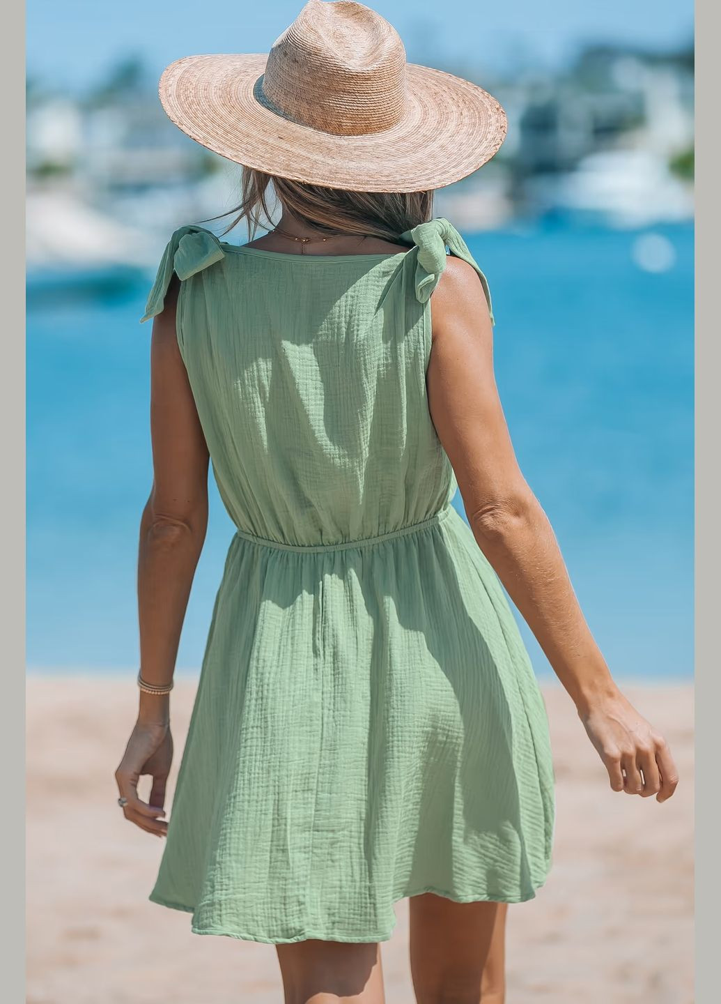 Светло-зеленое повседневный платье CUPSHE однотонное