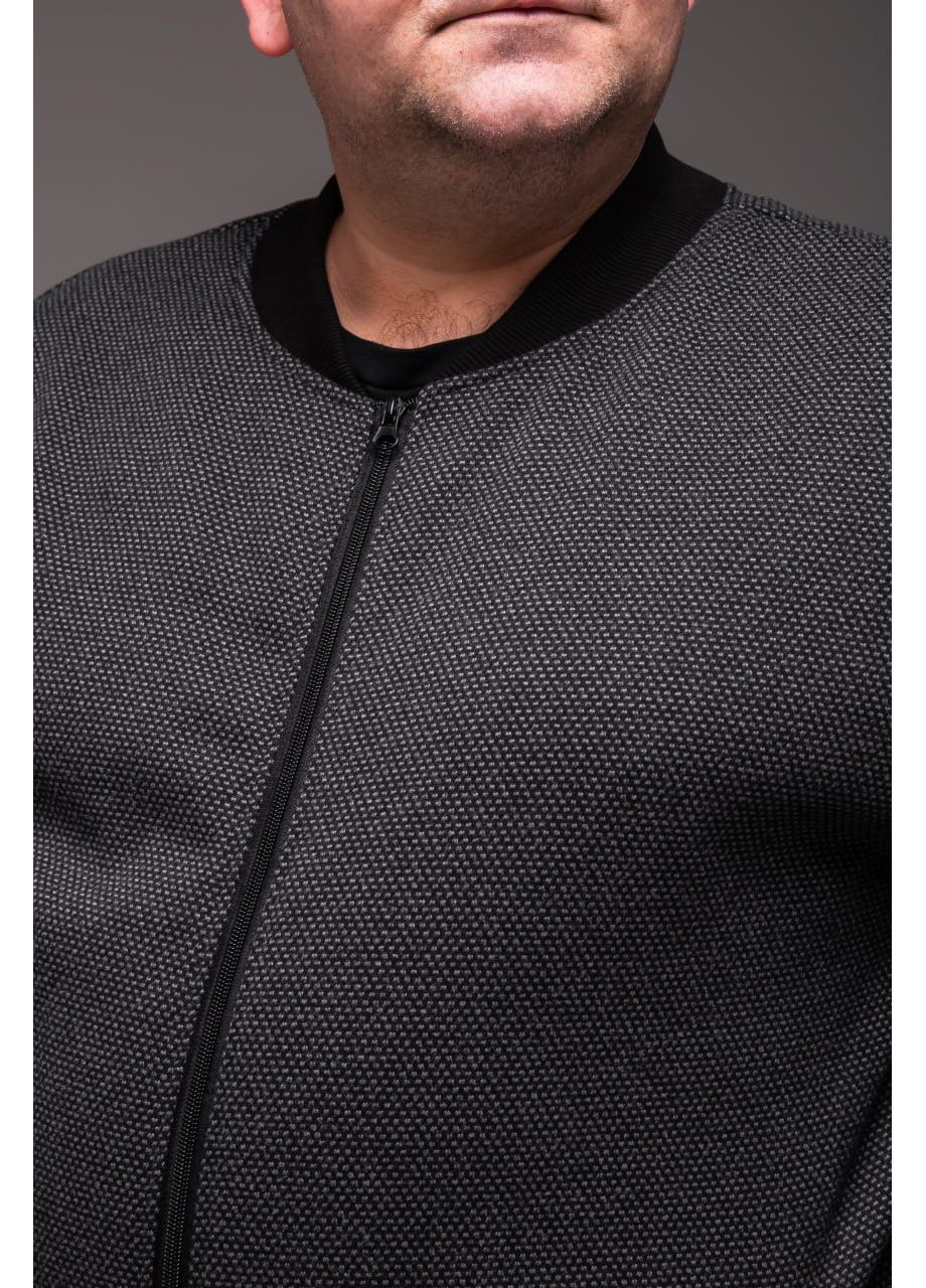 Мужской бомбер в мелкую клетку из кашемира без подкладки. Vakko на молнии (363253671)