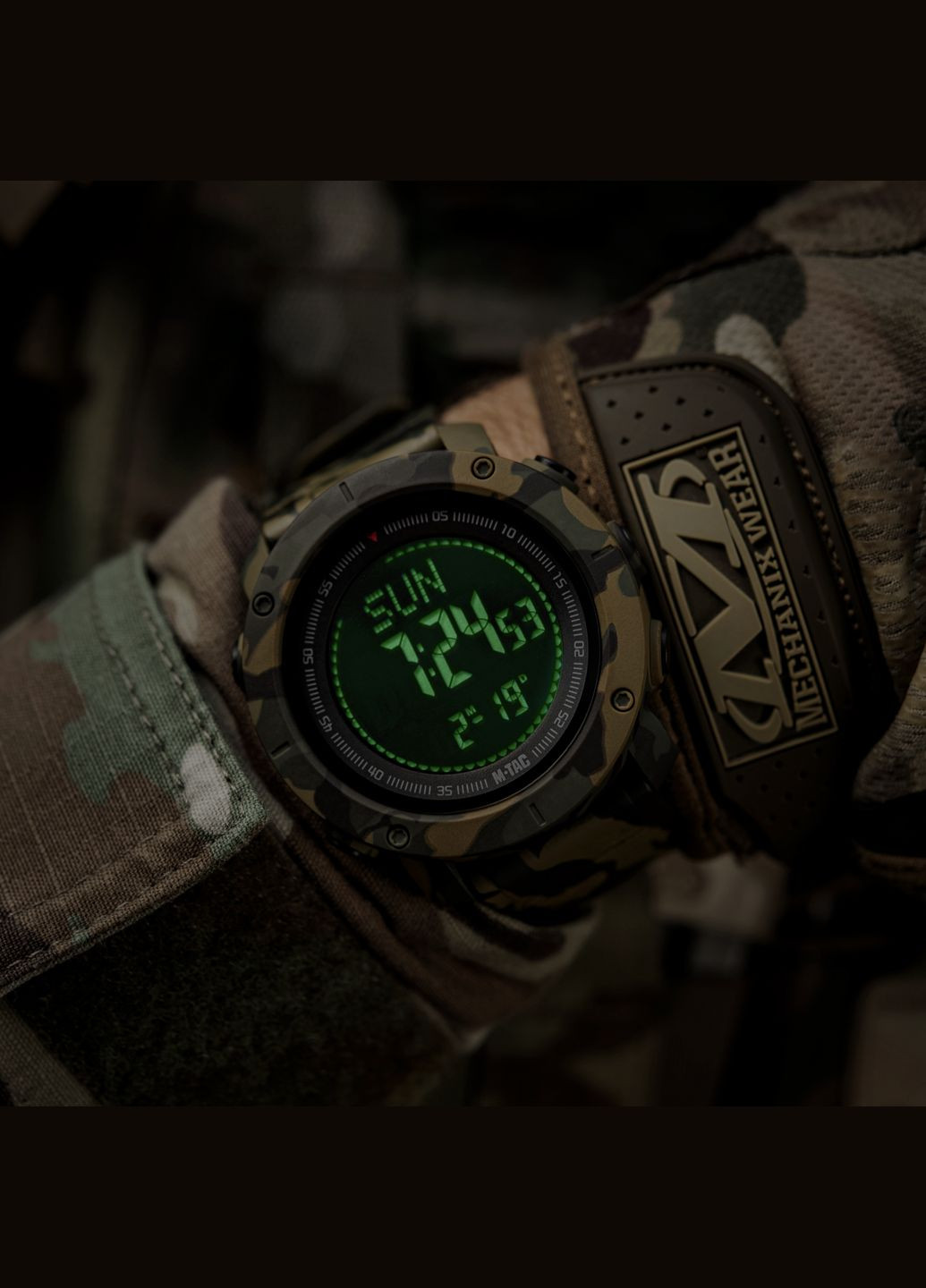 Годинник тактичний з компасом 2095 Camo M-TAC (303261746)
