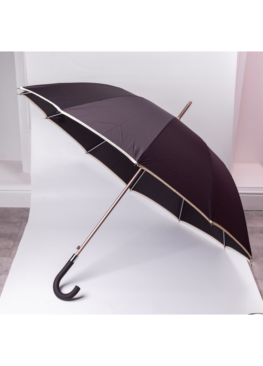 Фиолетовый классический зонт-трость с чехлом полуавтомат из полиэстера прочный надежный 12 спиц диаметр 120 см hp-23-16v Yiwu (369673467)