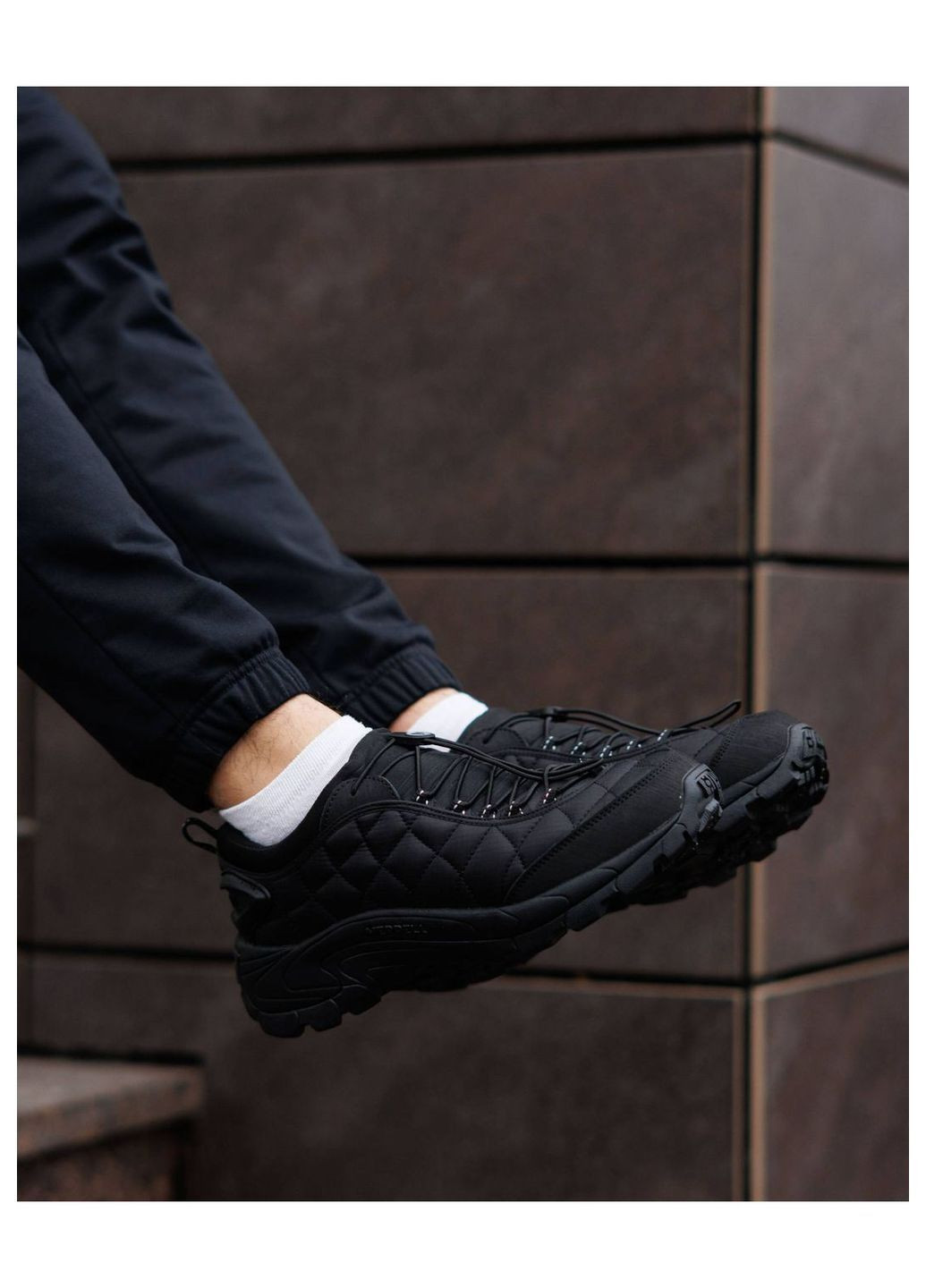 Чорні Зимовий кросівки чоловічі зимові merrell No Brand Ice Cap Moc II Triple Black Silver ND